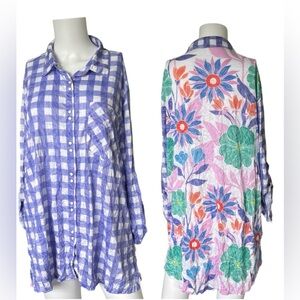 SHANA Colorful Tunic Top